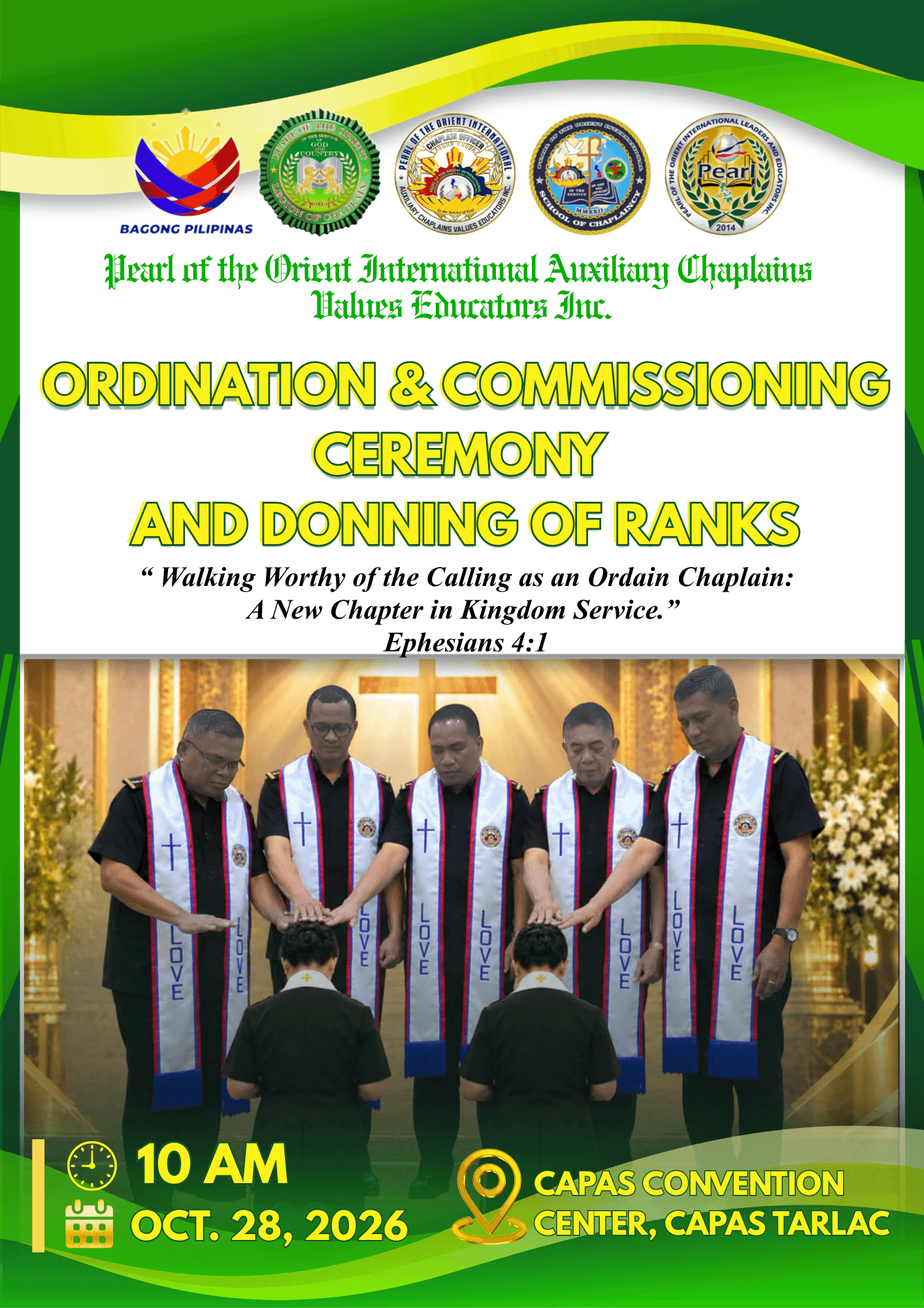 ORDINATION & COMMISSIONING CEREMONY AND DONNING OF RANKS
