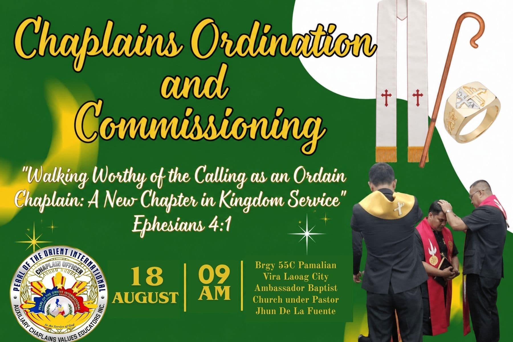 Chaplains Ordination and Commissioning